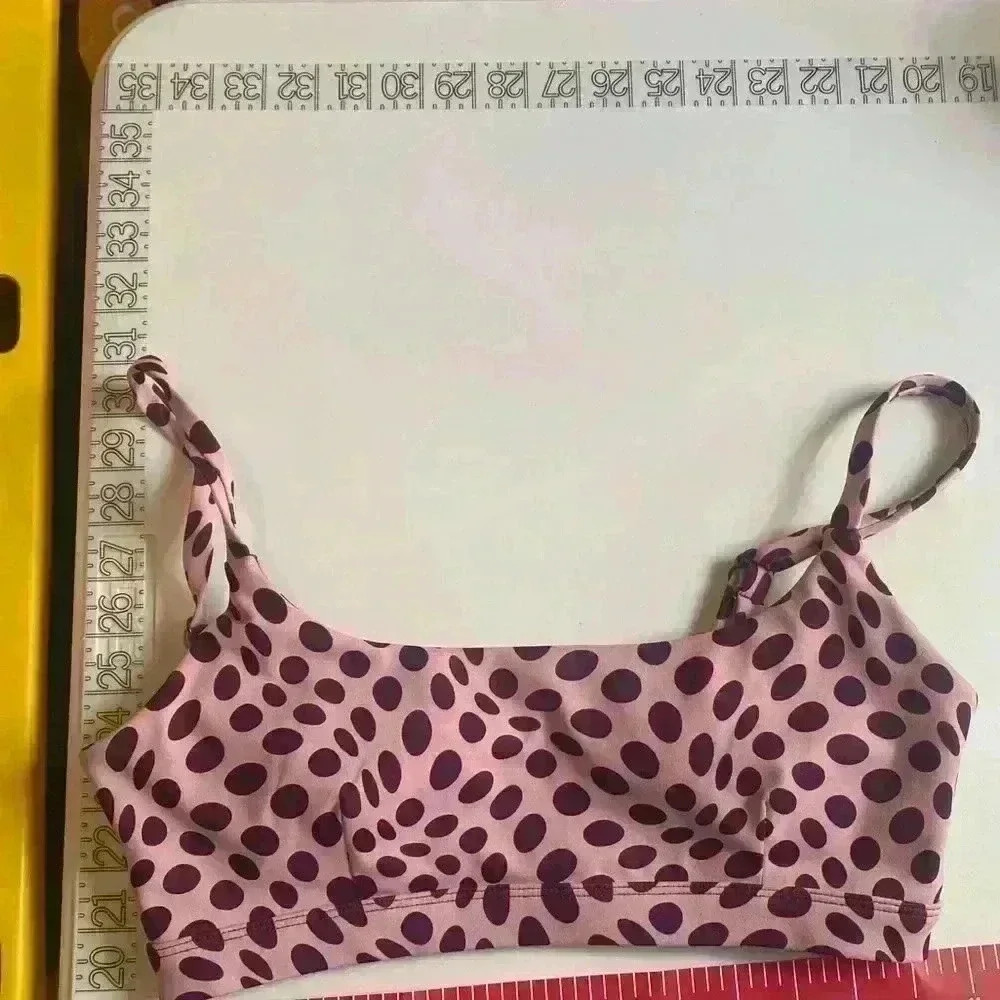 Vitality x Cosmopolitan/Balance Athletica purple polka dotted bra size medium